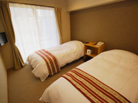 Western style with bath and toilet, twin beds room